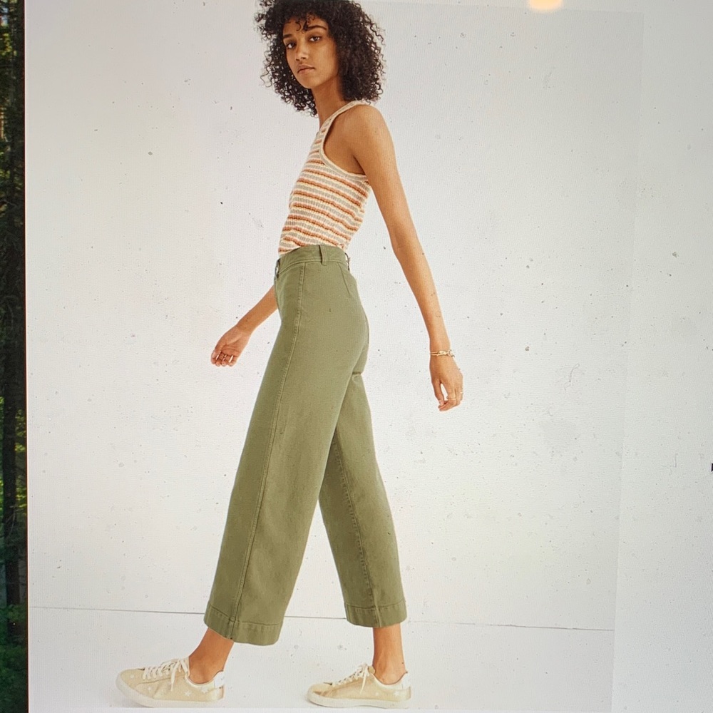 Madewell Emmett wide leg crop pants